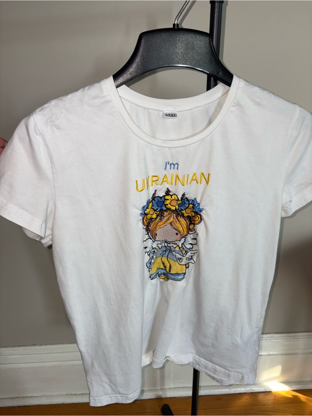 I'm Ukrainian White Graphic Tee - Women's Short Sleeve Shirt - Picture 2 of 3